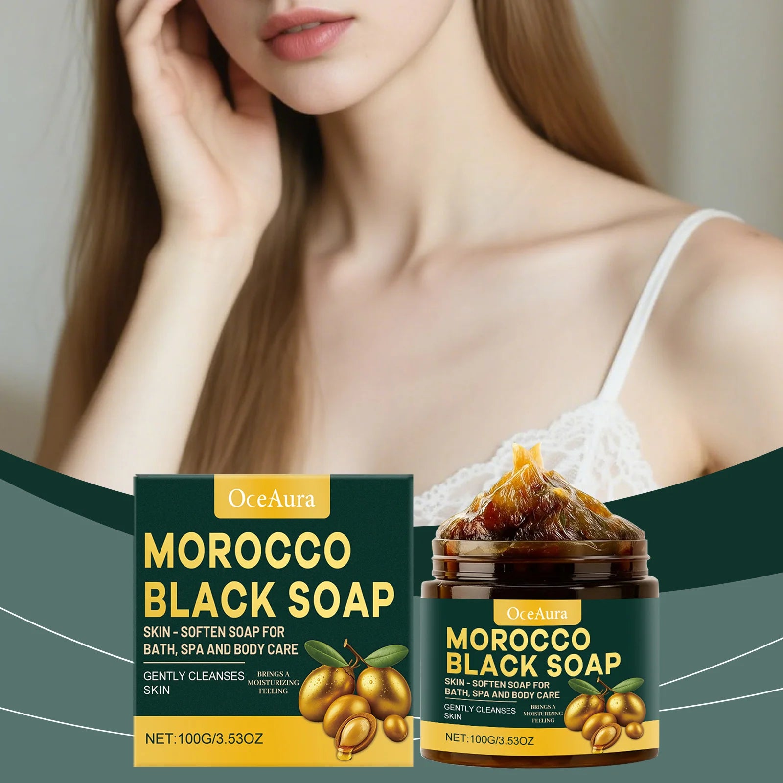 OceAura Black Soap – Cleansing, Moisturizing Body Bar