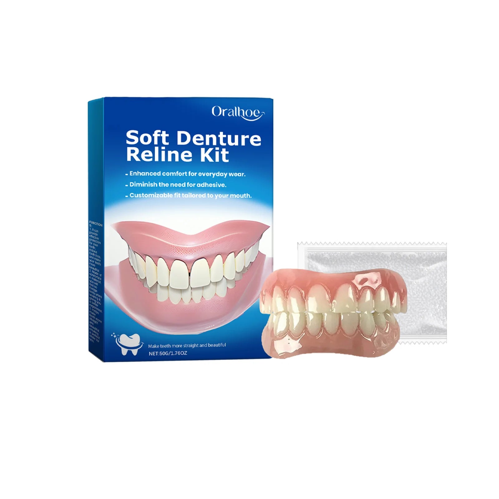 Cosmetic Tooth Veneer & Denture Set – Fills Gaps Cosmetic Tooth Kit Oasis Select 50g boxed