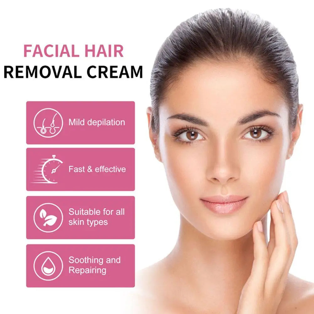 Peach Facial Hair Removal Cream Depilatory Moisturizing Nourishing Oasis Select