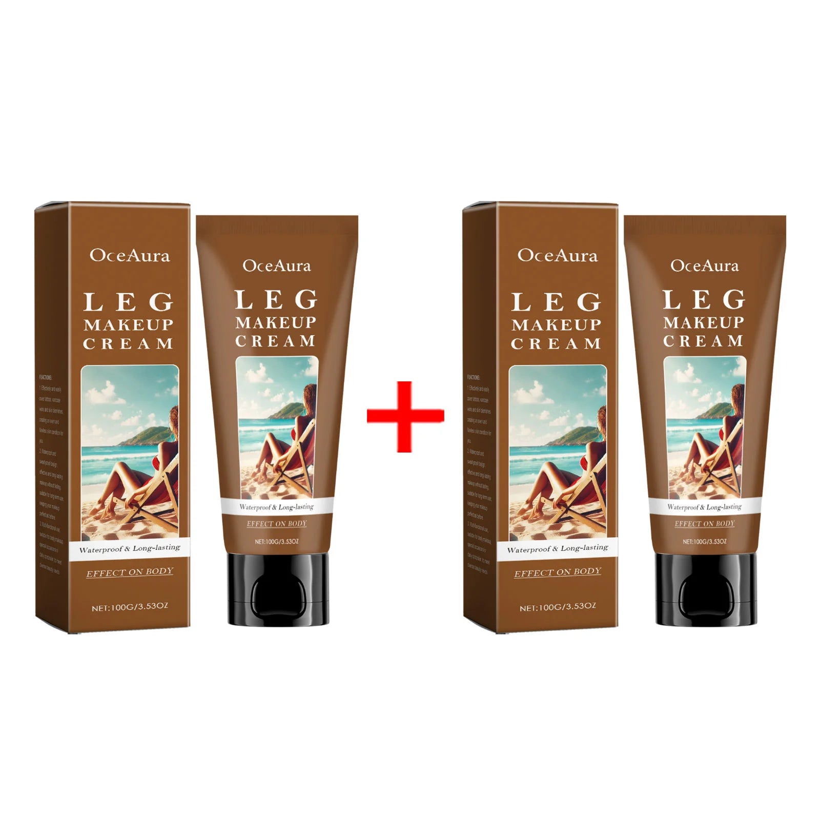 Leg Makeup Cream Concealer Long Lasting Waterproof Anti Transfer Even Skin Tone Glow Enhancer Wheat Tan Brown Foundation Lotion Oasis Select 2pcs Cocoa