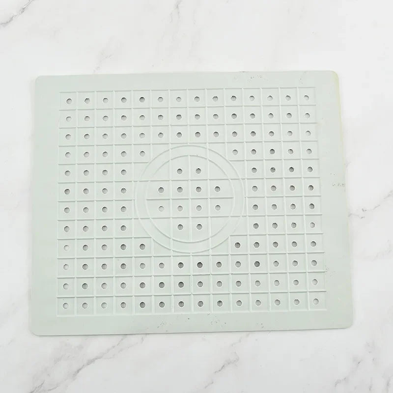 1/2Pcs Soft Rubber Sink Mat Anti Slip Home Heat Insulation Drying Protector Cover Quick Drain Pad Kitchen Accessories Sink Pad Oasis Select White Rectangle as pictuer