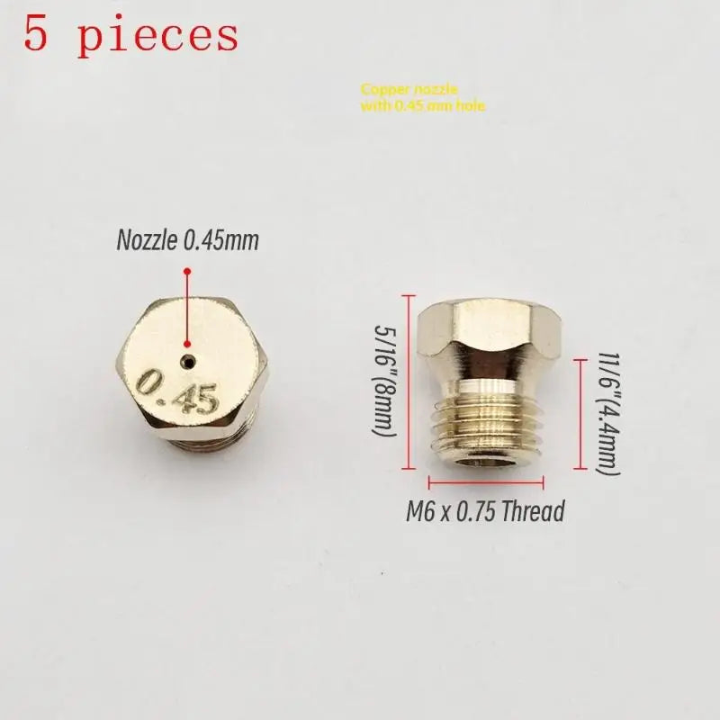 5PCS Burner Gas Hob LPG- Conversion Kits Jets 50 65 70 87 95 Brass Nozzle For Gas Stove Brass Nozzle Propane Injector Oasis Select A1