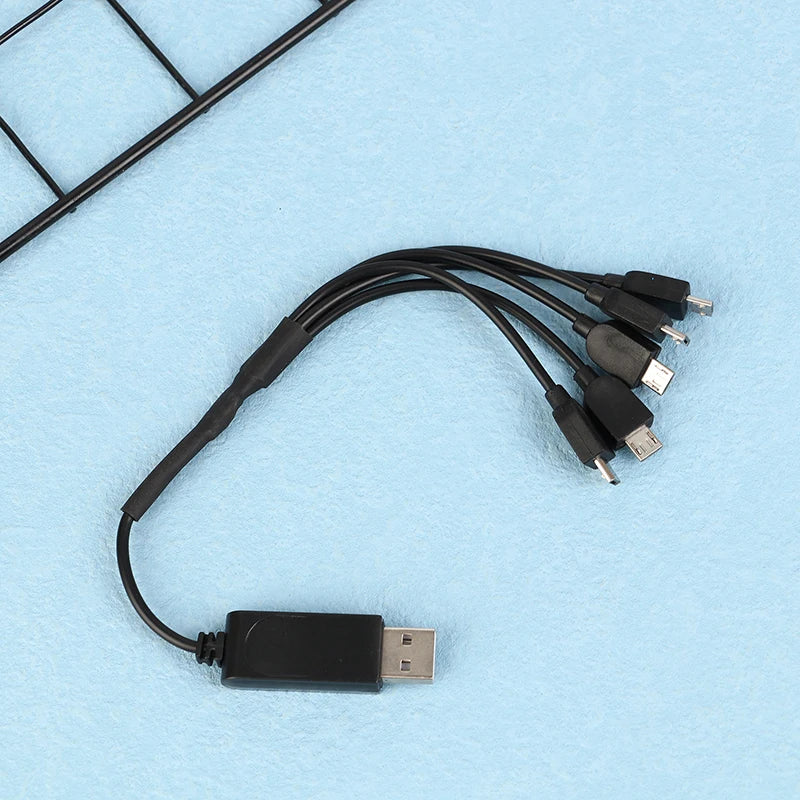 1Pc 3.7V 500mAh 5 in 1 Charger For E58 XS809 Battery Multi-function Charging Cable Rc Drone Lithium Battery Charger Accessory Oasis Select