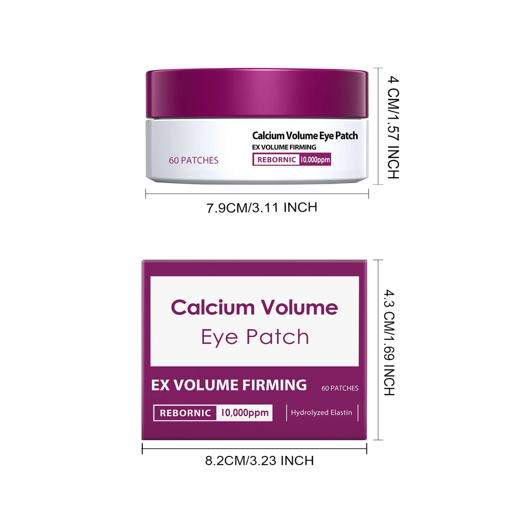 Calcium Volume Eye Patch Hydrating Smoothing Eye Treatment Anti-Puffiness Lifting Firming Eye Area Soft Smooth Eye Patch Oasis Select 60patches