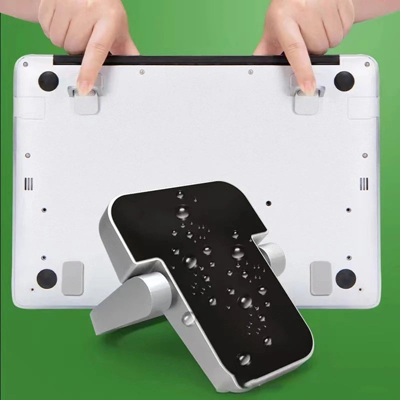 Foldable Mini Laptop Stand Riser – Portable Cooling Bracket Pair