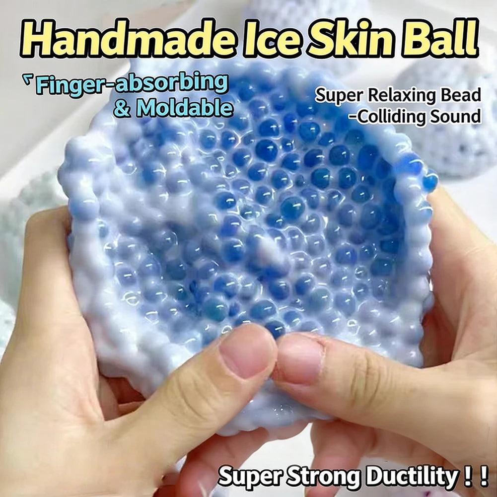 Crunchy Squishy Fidget Ball – Handmade Sand-Filled Squeeze Toy