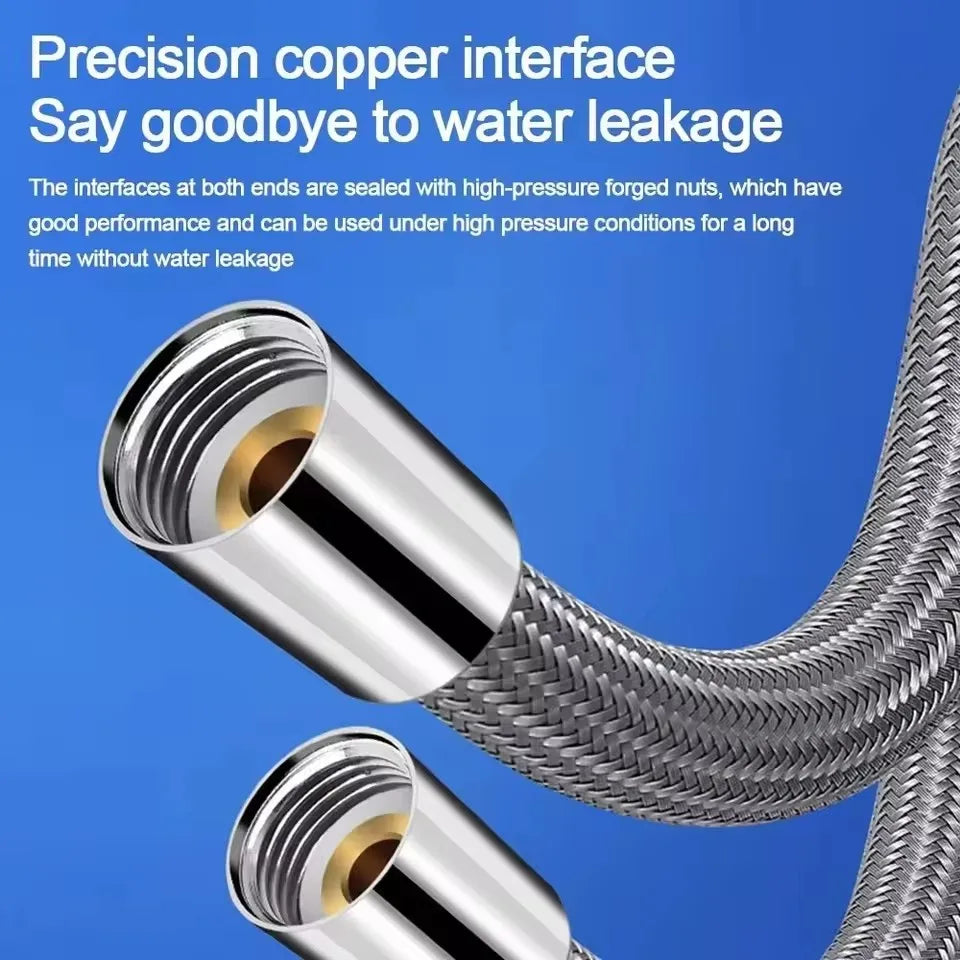 Bathroom Nylon High Pressure Flexible Smooth 1.5/2.0 Meter Shower Hose Flexible Handheld Anti Winding GI/2 Universal Pipe Tube Oasis Select