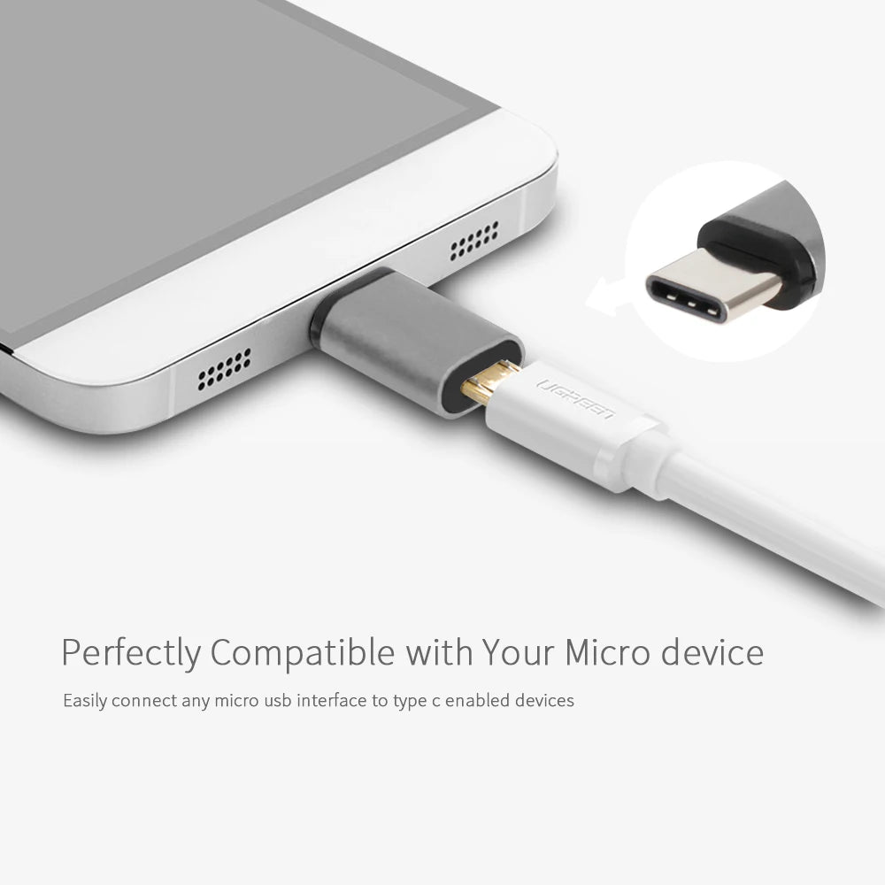 Metal Micro USB to USB-C Adapter | Aluminum Alloy Connector