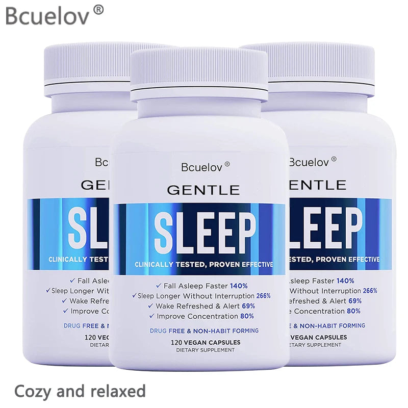 Bcuelov Melatonin Sleep Support Capsules – Fall Asleep Fast Sleep Support Supplement Oasis Select