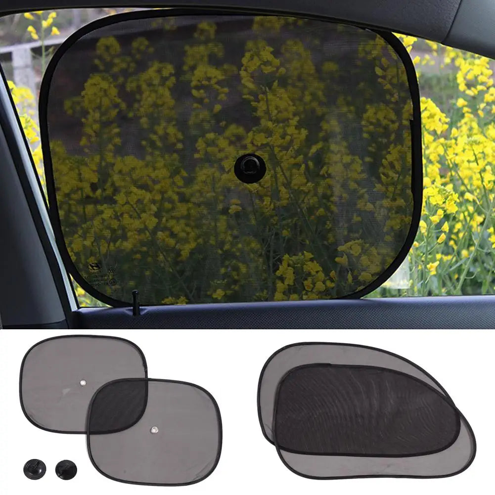 2-Pack Mesh Car Side Window Sun Shades – UV & Heat Blocking Car Window Sun Shade Oasis Select