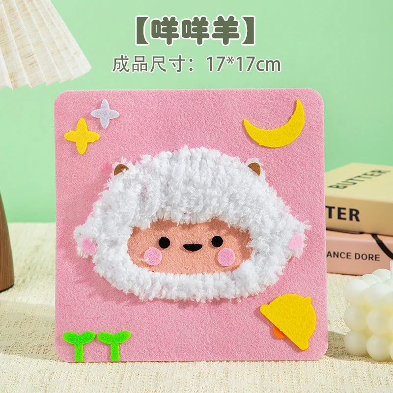 Christmas Gifts Non-woven Fabric Sewing Fun Thread Drawing Christmas Tree Children's Diy Handmade Material Toys Oasis Select Baa baa sheep