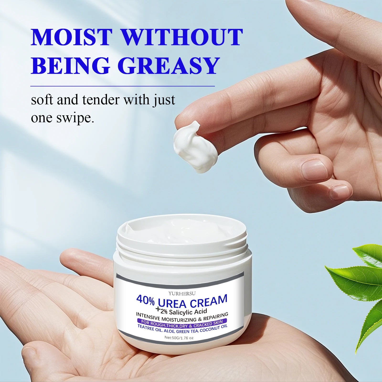 YURHERSU 40% Foot Cream – Exfoliating Dry & Cracked Heels Foot Care Cream Oasis Select