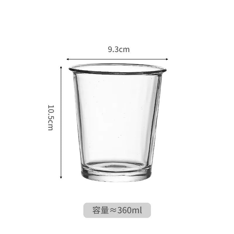 1pcs Transparent Glass Christmas Cups 360ml for Cappuccino, Tea, Espresso Latte, Juice, Milk, Iced Americano, French Flip Cup Oasis Select 360ml 301-400ml