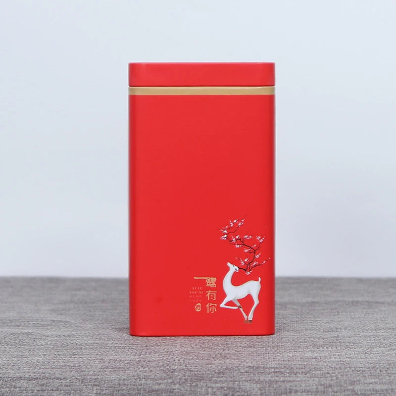 Creative Rectangular Tinplate Tea Box Portable Sealed Mini Tea Storage Container Tank for Tea Pot Accessories Oasis Select A1