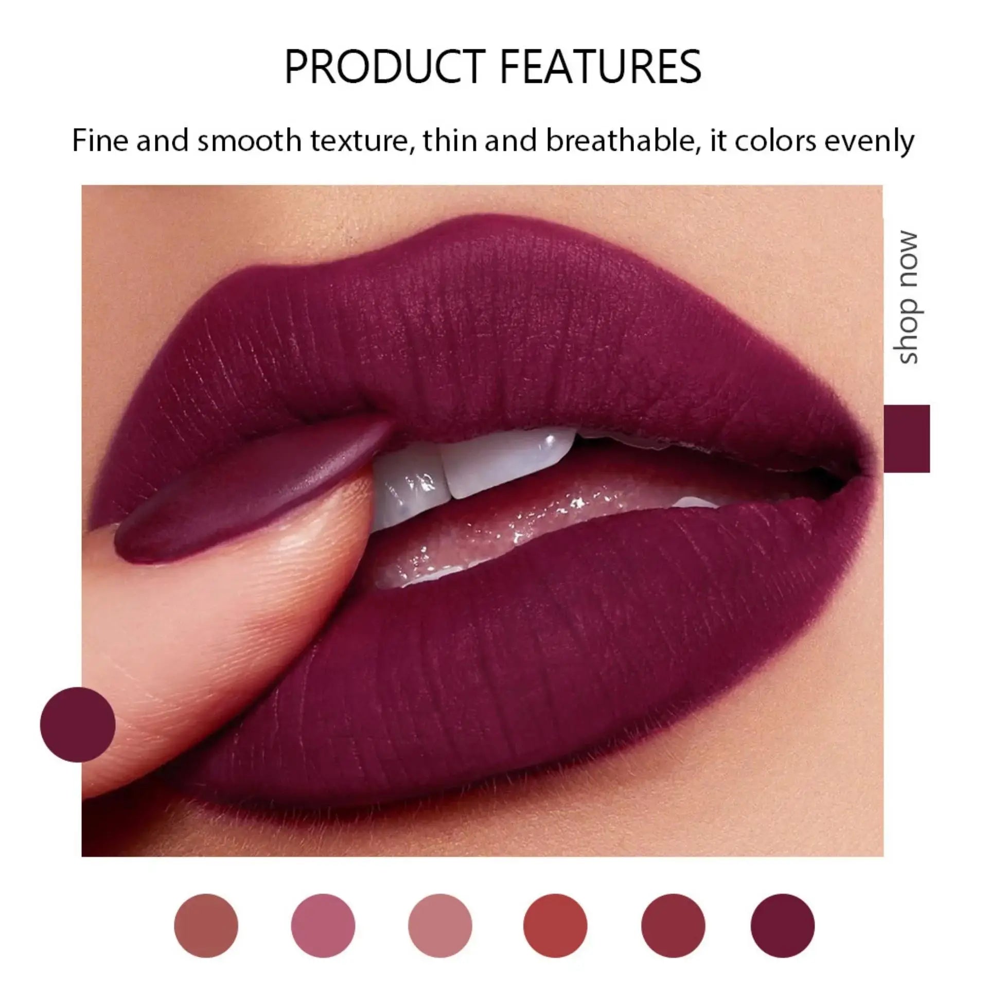 Handaiyan 6-Pc Matte Velvet Nude Lipstick Set – Waterproof
