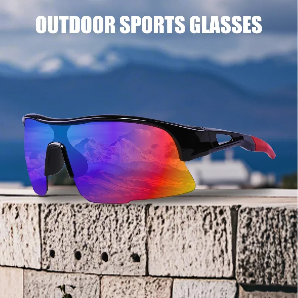 Cycling Glasses UV Protection Sports Sunglasses Lightweight Frame Surround Windproof Glasses for Cycling Running Hiking Oasis Select