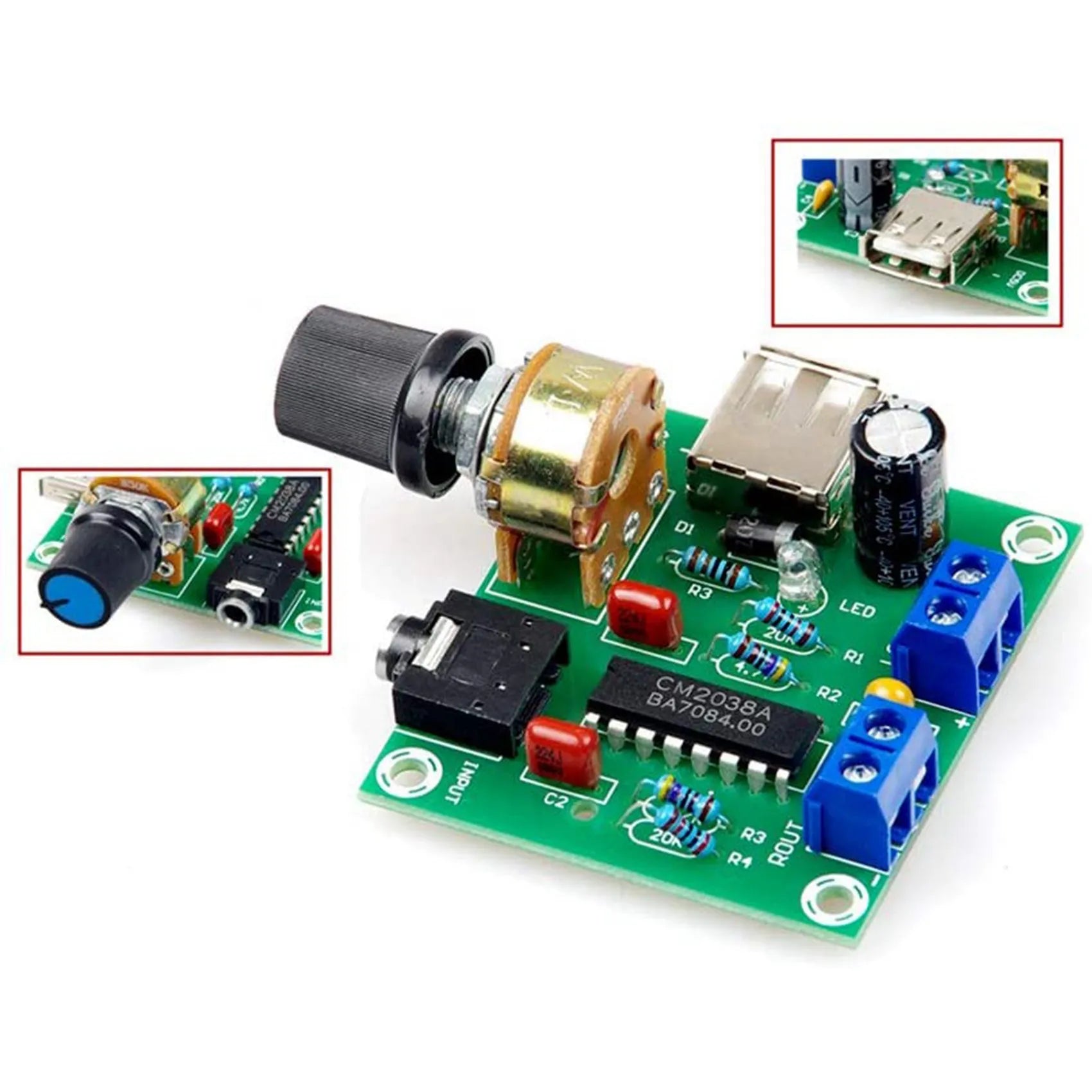 Mini Power Amplifier Board 5W+5W HiFi Two-Channel PM CM2038 5V USB Supply Power Audio Amplifier Oasis Select