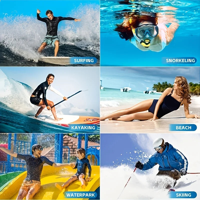 Waterproof Phone Pouch Case 3D Clear Soft Edges Underwater Phone Dry Bag IPX8 Waterproof Case for Beach Cruise Kayaking Travel Oasis Select
