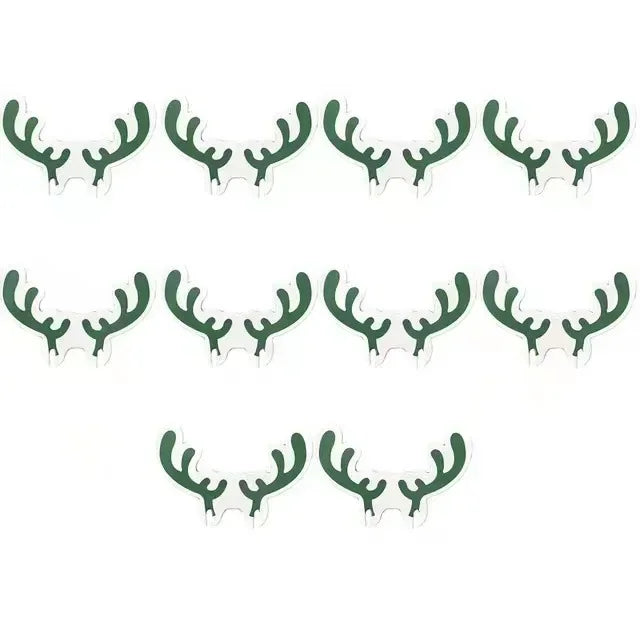 10PCS/set Christmas Cup Card Santa Hat Wine Glass Decor Ornaments Navidad Noel New Year Gift Christmas Decorations Cup Lid Oasis Select C
