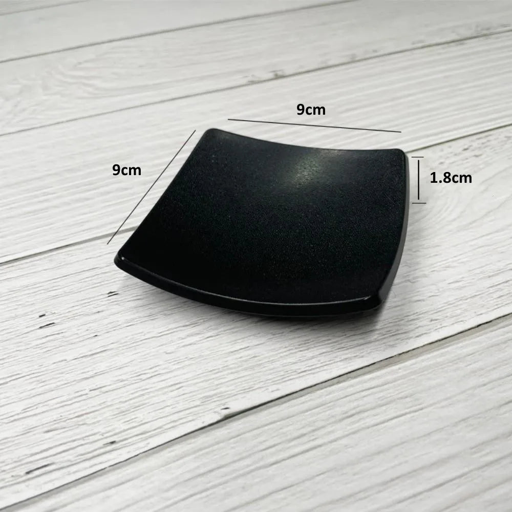 Square Arch Black Soap Dish Soap Tray Soap Holder Hotel Mini Soap Organizer Home Restaurant Bar Countertop Soap Box Containers Oasis Select black