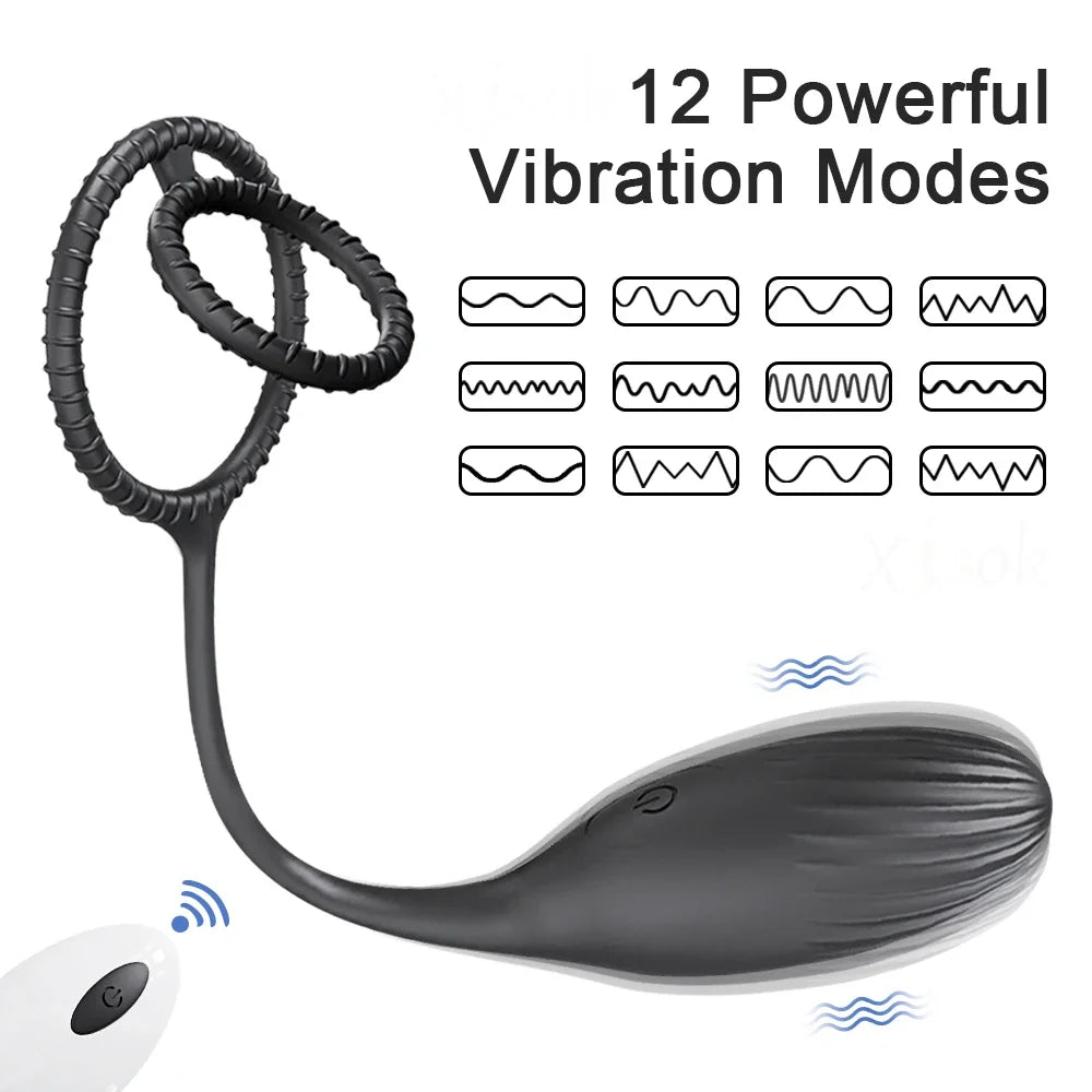 Vibrating Prostate Massager for Men Remote Control Butt Plug Anal Vibrator Cock Ring for Gay Anal Plug Sex Toy for Men Women Oasis Select