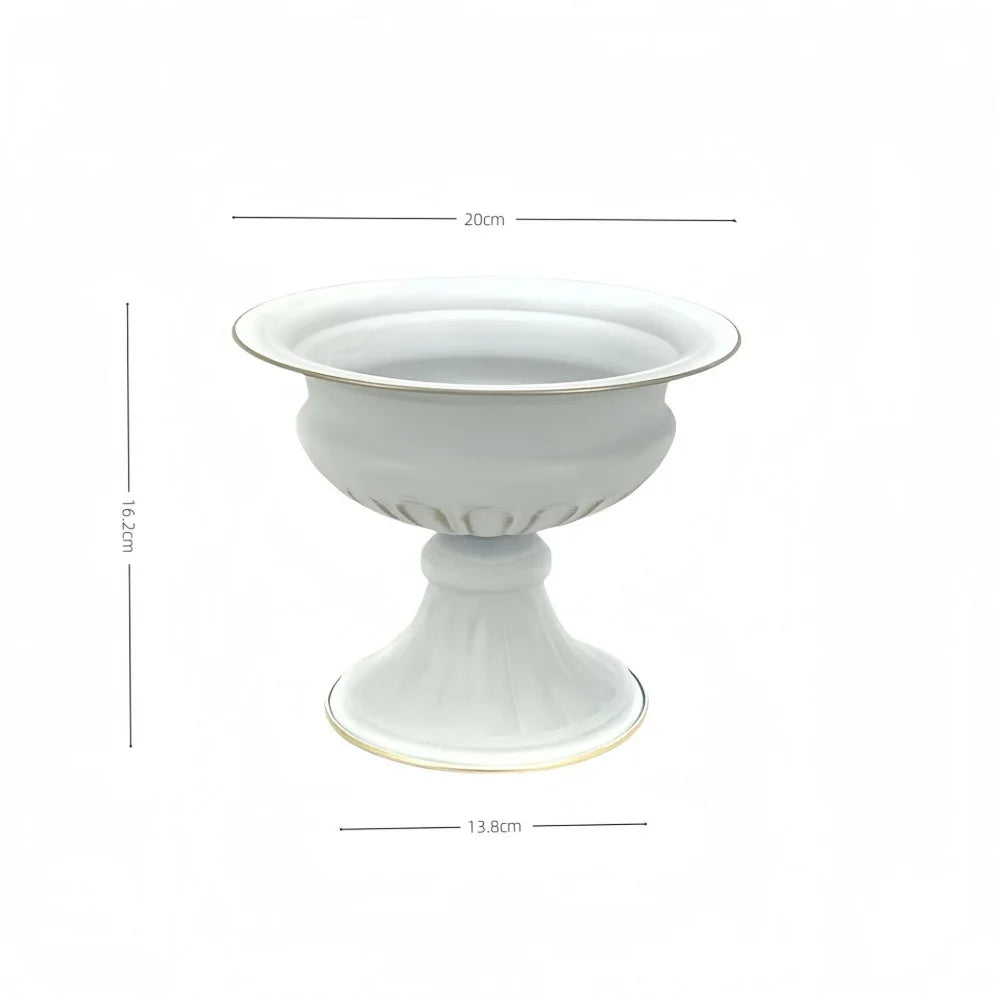 Gold Wedding Froral Vases Flower Arrangement Pots Flower Holder Pot Planter for Table Centerpieces Party Living Room Decoration Oasis Select White