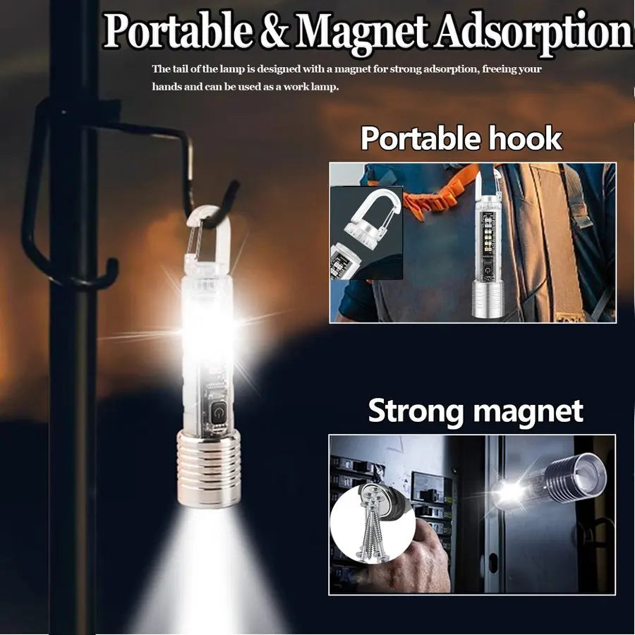 POCKETMAN 3800 Lumen LED Flashlight – 8 Modes, COB Side Light