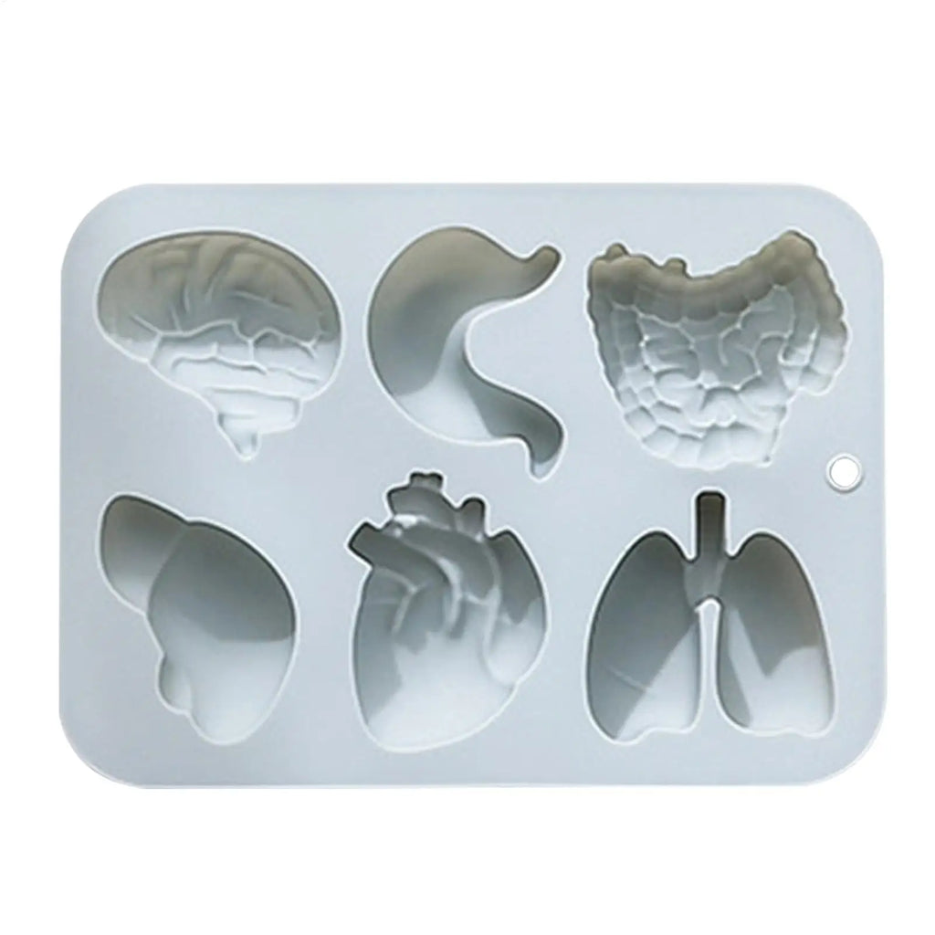 Organ Silicone Molds Halloween 3D Organ Shape Chocolate Candy Pudding Ice Cubes Tray Cupcake Baking Candy Cookie Ice Mold Oasis Select