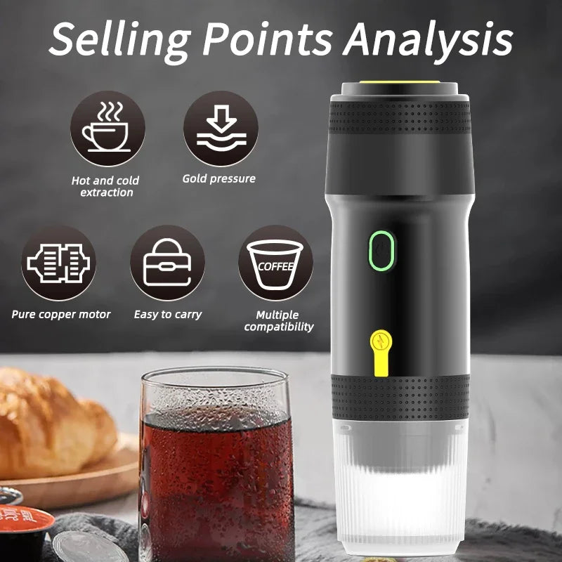 URGGU Portable Automatic Espresso Capsule Coffee Machine