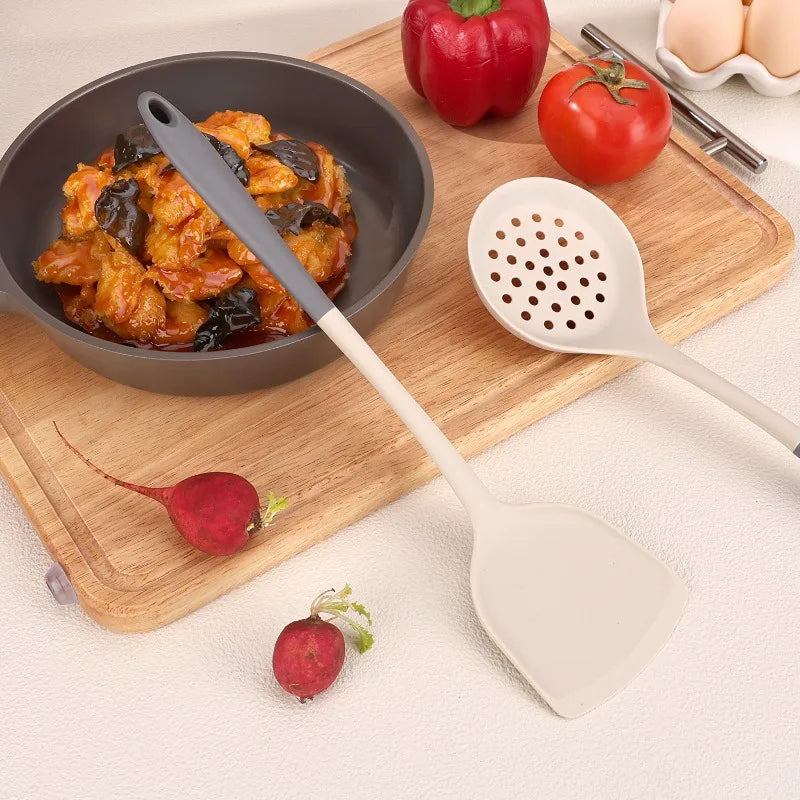 Food Grade Silicone Spatula Non Stick Pot Spatula Heat-resistant Pot Protector Household Stir Fry Soup Spoon Oasis Select