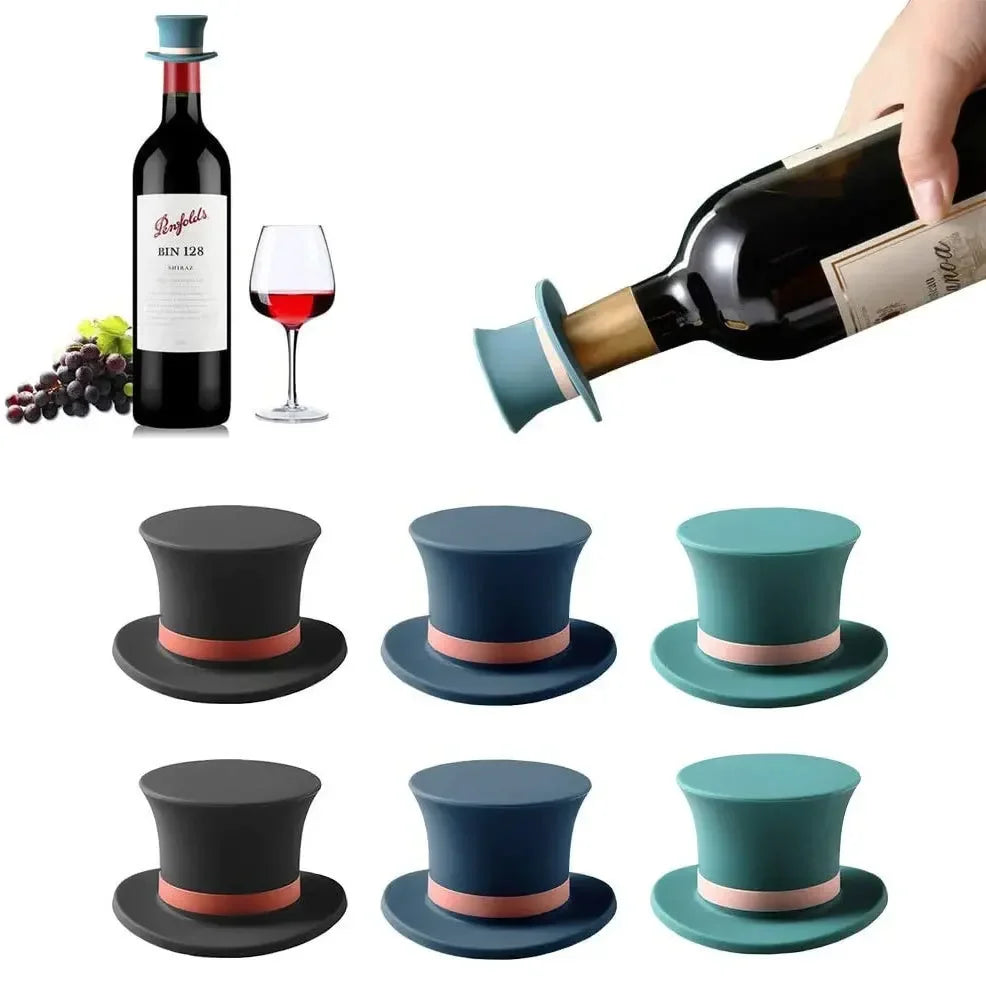 Magic Hat Wine Bottle Stopper Seal Cork Cover Silicone Wine Bottle Stopper Kitchen Tools Oasis Select