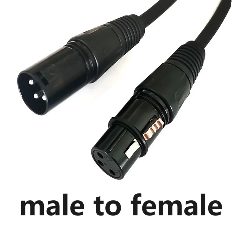 1m 2m 3m 3pin XLR Cable Male to Female XLR Audio Cable Male to Male Mixer Sound Concle Microphone Professional Extension Cable Oasis Select Male to Female 2m