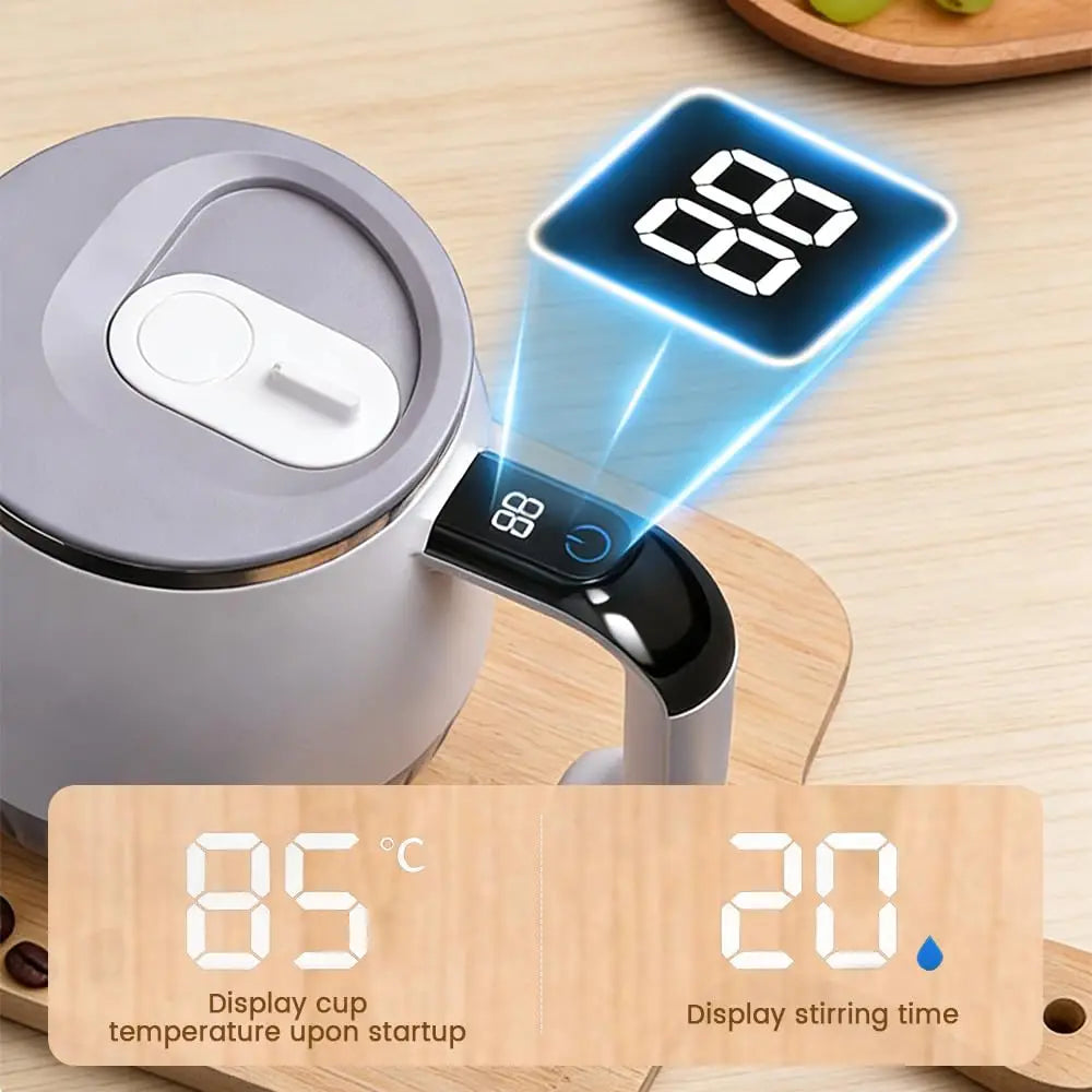 Intelligent temperature-sensitive coffee cupmagnetic automatic stirring cupelectric portable milkshakecupshakercupcharging model Oasis Select