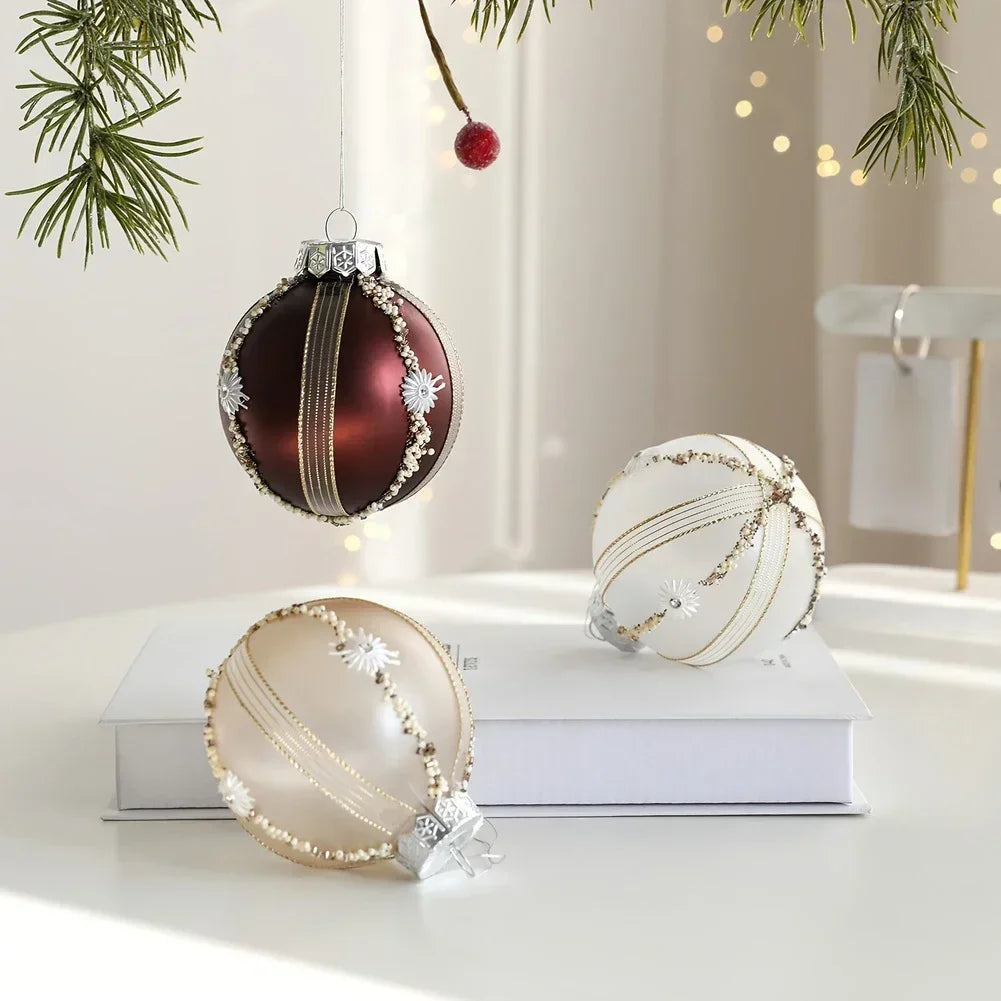 Christmas Tree Hanging Decoration Ornaments Balls 8cm 3 Boxes Shatterproof Plastic For Seasonal And Holiday Home Decoration Oasis Select