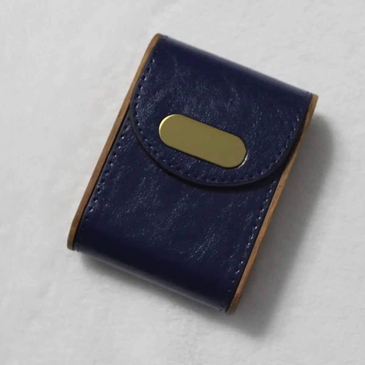 Creative Retro Leather Men's Cigarette Case Moisture Resistance Simple Short Protective Case Smoking Accessories Oasis Select blue