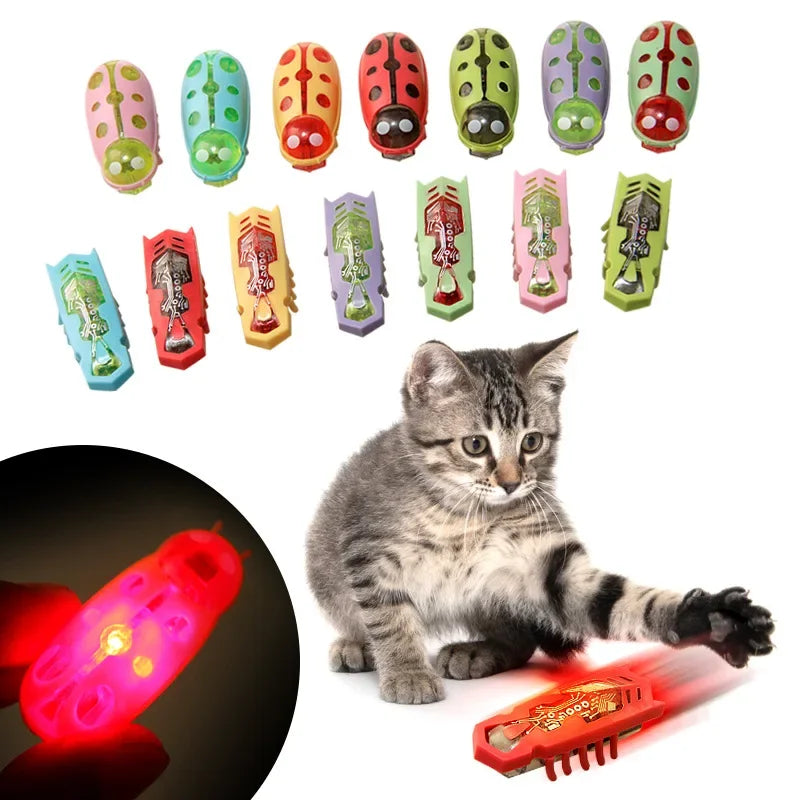 Electric Bug Cat Toy Automatic Flip Battery Operated Pet Dog Beetle Playing Interactive Toy Interactive Cat Toy Pet Supplies Oasis Select