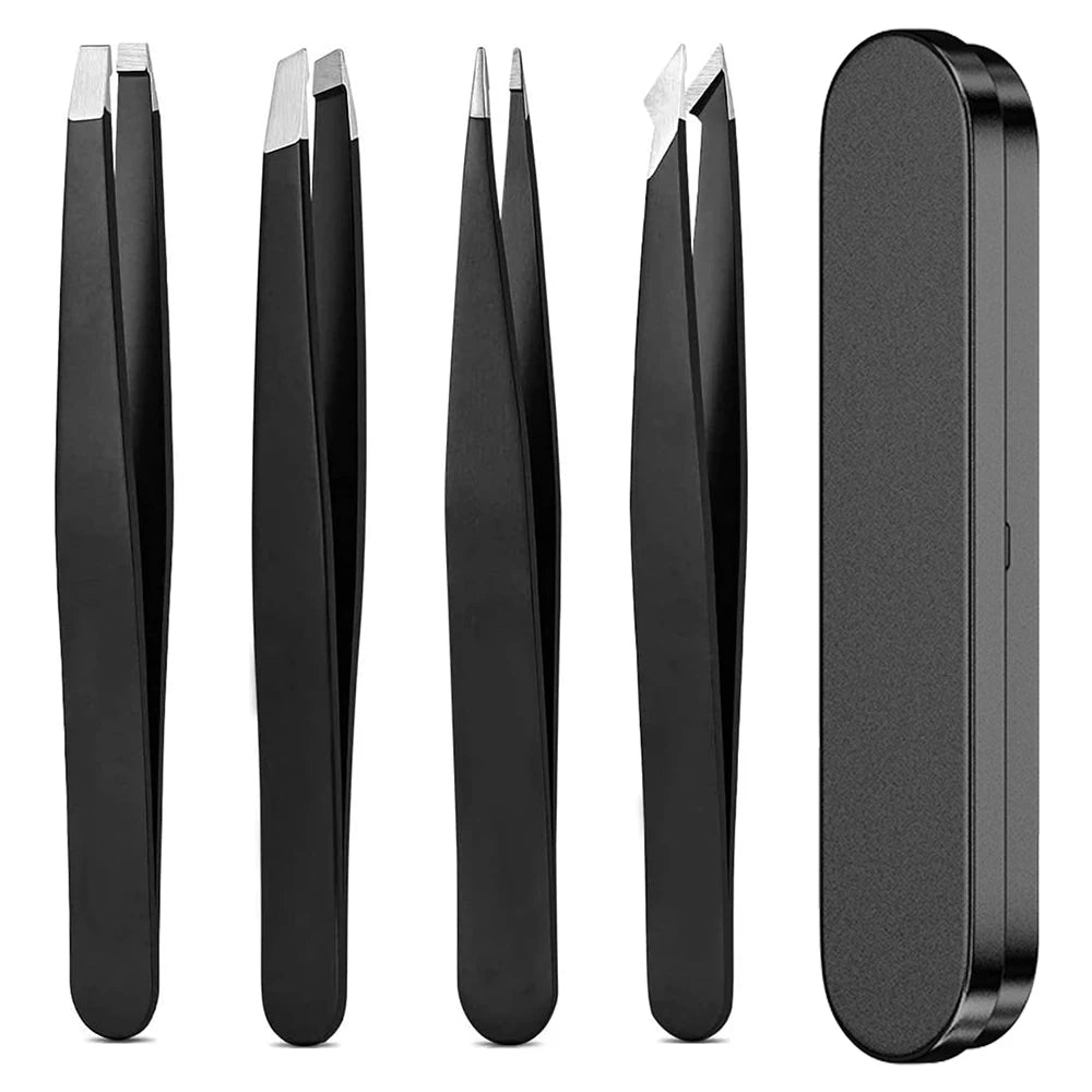Eyebrow tweezer & eyebrow scissors set, stainless steel multifunctional eyebrow & facial hair trimming beauty, eye styling tool Oasis Select Style 2