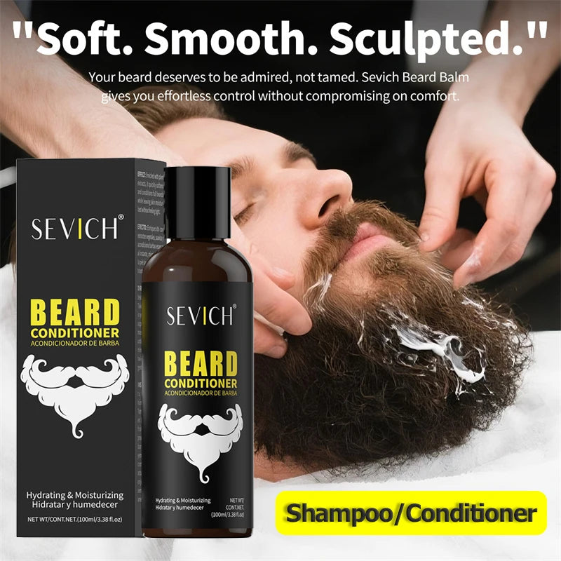 Beard Growth Shampoo Natural Beard Care Set for Men Beard Hair Enhancer Styling Moisturizing Beard Conditioner Beard Care Kit Oasis Select