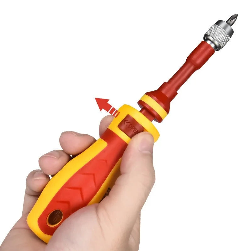 Magnetic Screwdrivers Bits Set 18 in 1 1000V Slotted Cross Torx for Electrician Combination Versatile Screwdriver Measuring Pen Oasis Select