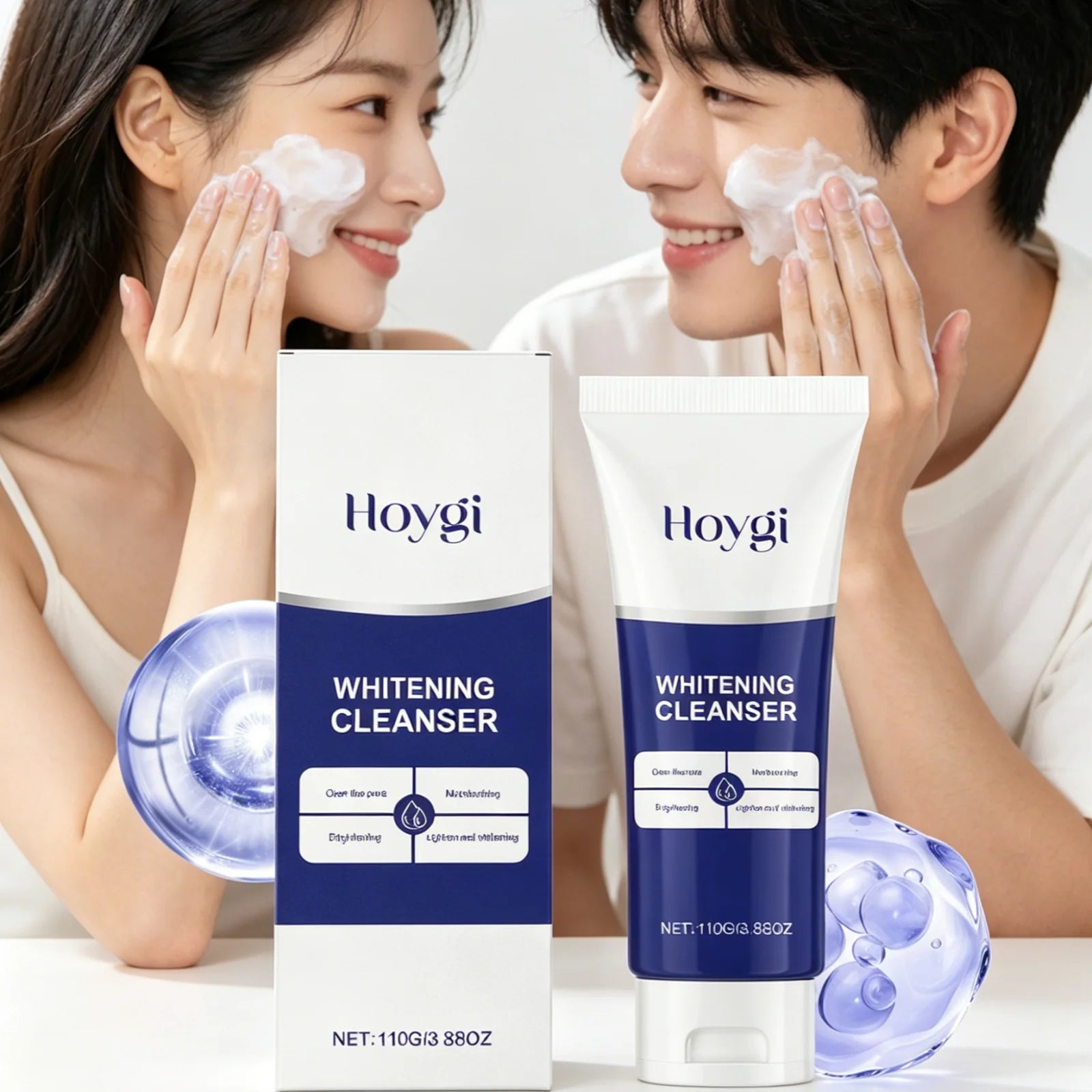Hoygi Facial Cleanser Radiant Complexion Soft Skin Texture Oil Control Shrink Pores Gentle Smoothing Skin Brightening Cleanser Oasis Select