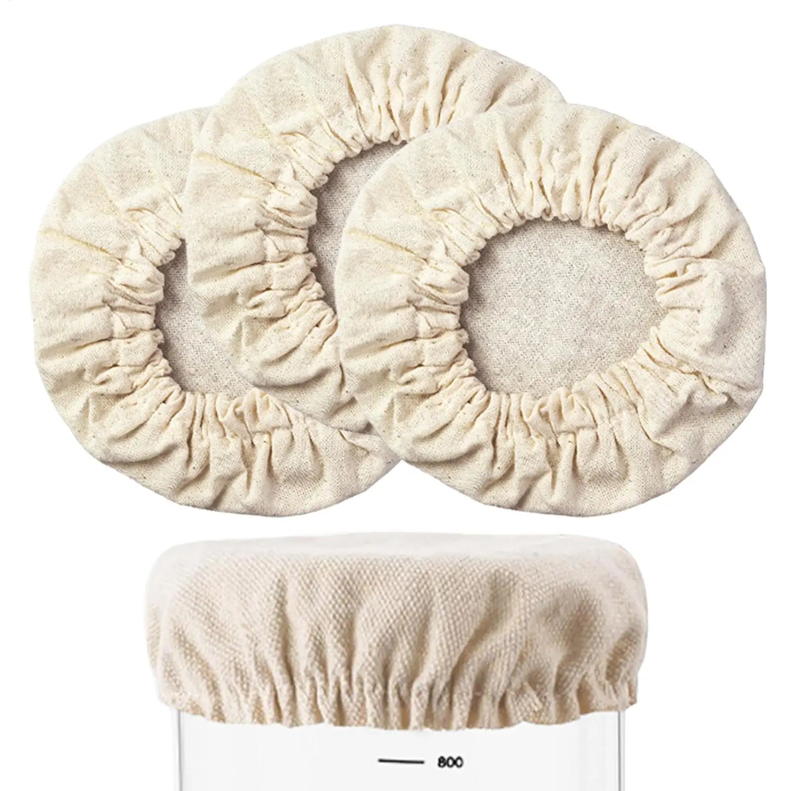 Elastic Cloth Jar Covers 4Pcs Reusable Cloth for Sourdough Starter Jars Elastic Bread Fermentation Cover Bread Proofing Cover Oasis Select