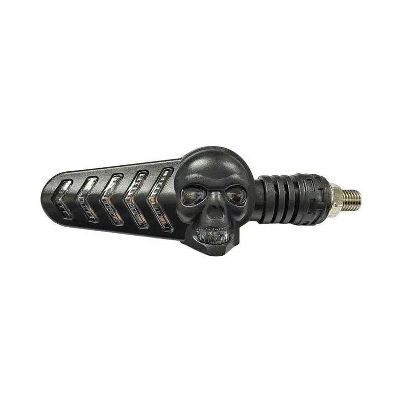 2Pcs Dual Color Skeleton Arrow Amber Flashing Blinker Indicator Motorcycle Owl Shaped LED Turn Flowing Signal Light Oasis Select