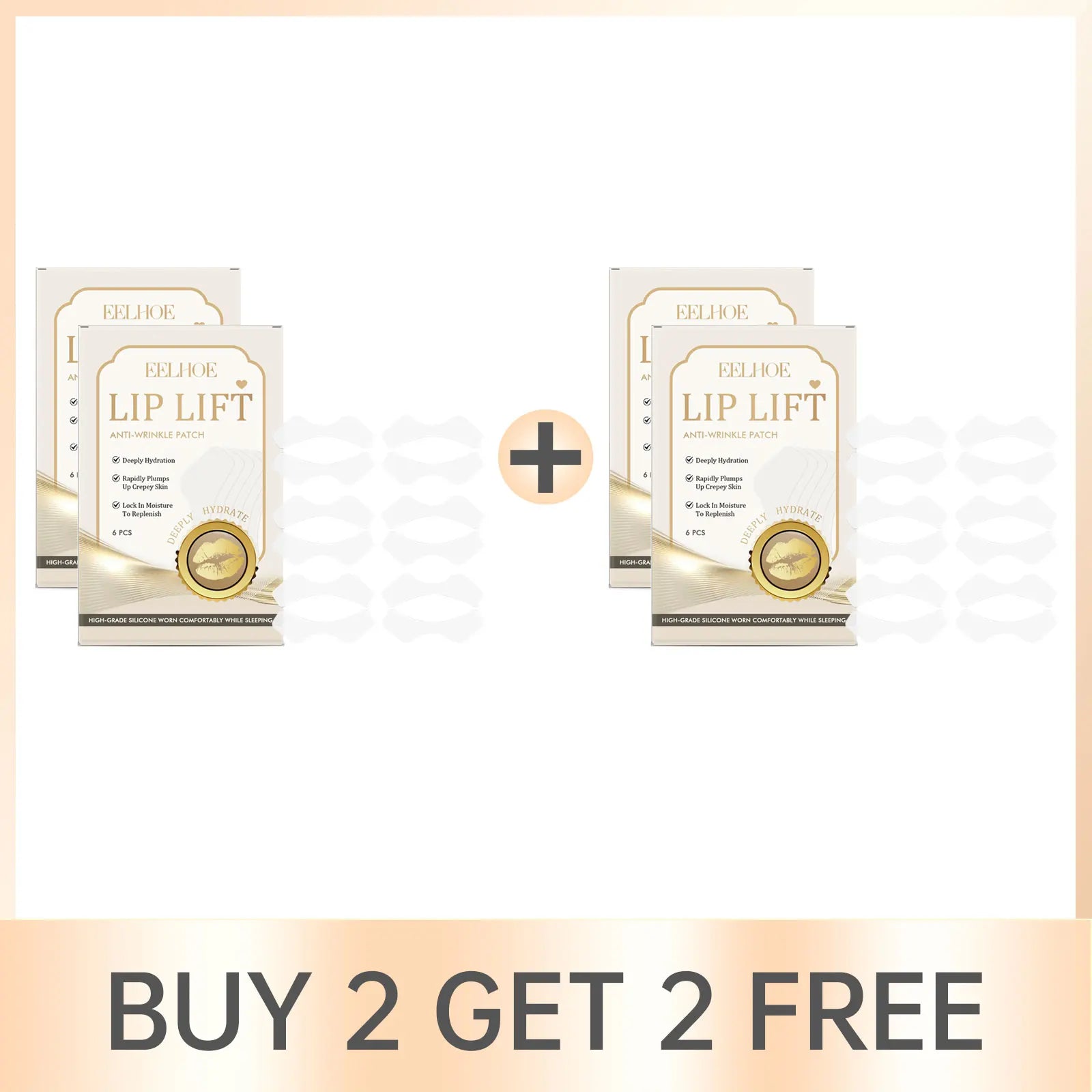 EELHOE Lip Care Patches – Fine Lines, Dryness & Dead Skin Lip Care Patches Oasis Select Buy 2 Get 2 Free