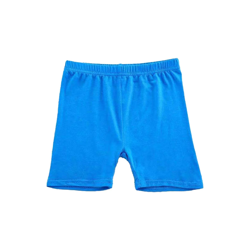 Girls Summer Safety Leggings Cycling Pants Children Anti-emptied Stretch Solid Color Mid-rise Yoga Dancing Shorts 1PC Oasis Select Blue 110