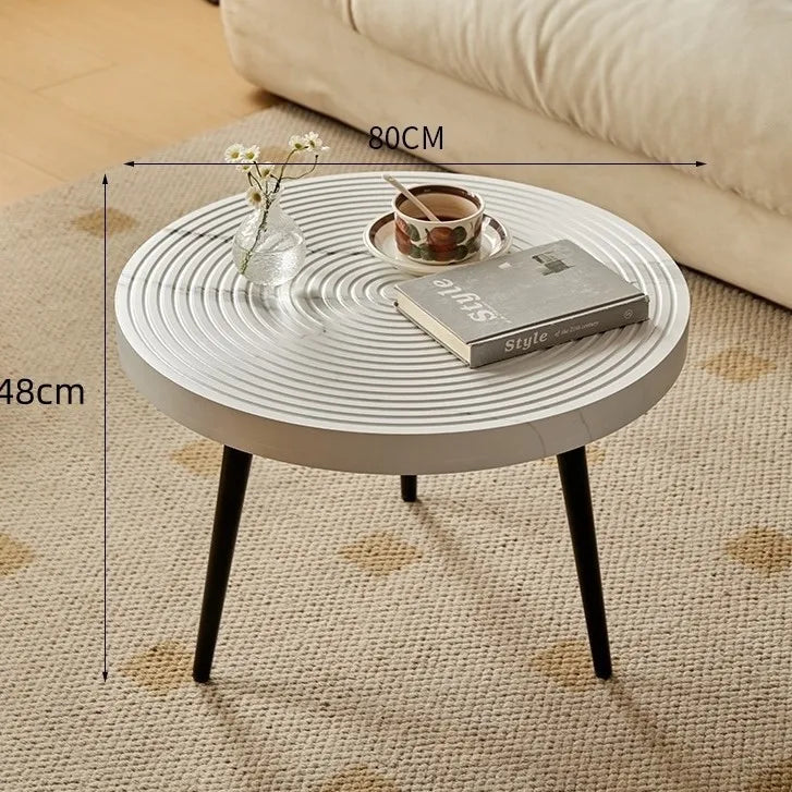 Multi-functional Annual ring side few sofa side few living room coffee table living room Oasis Select White 80-48