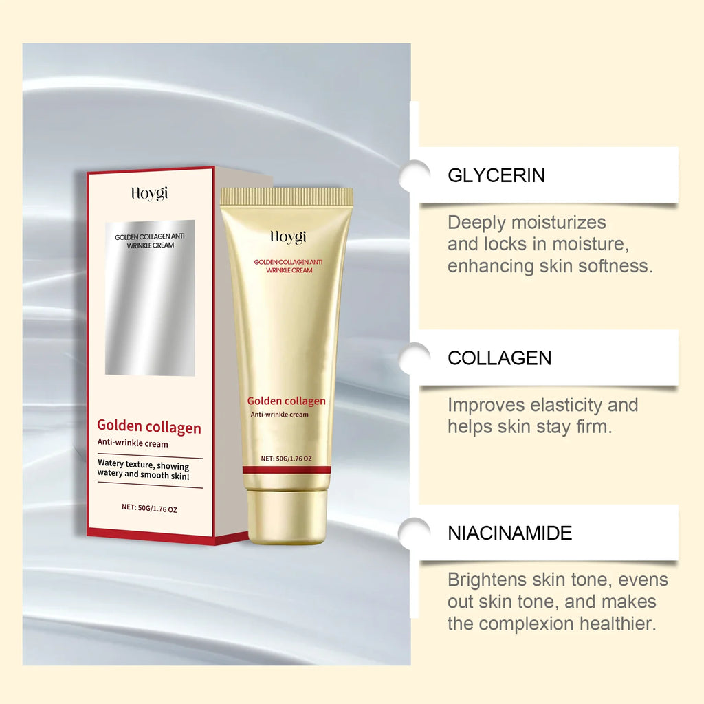 24k Gold Collagen Face Cream Lifting Firming Anti Wrinkle Fade Fine Lines Brightening Smooth Pores Hydrating Moisturizing Cream Oasis Select