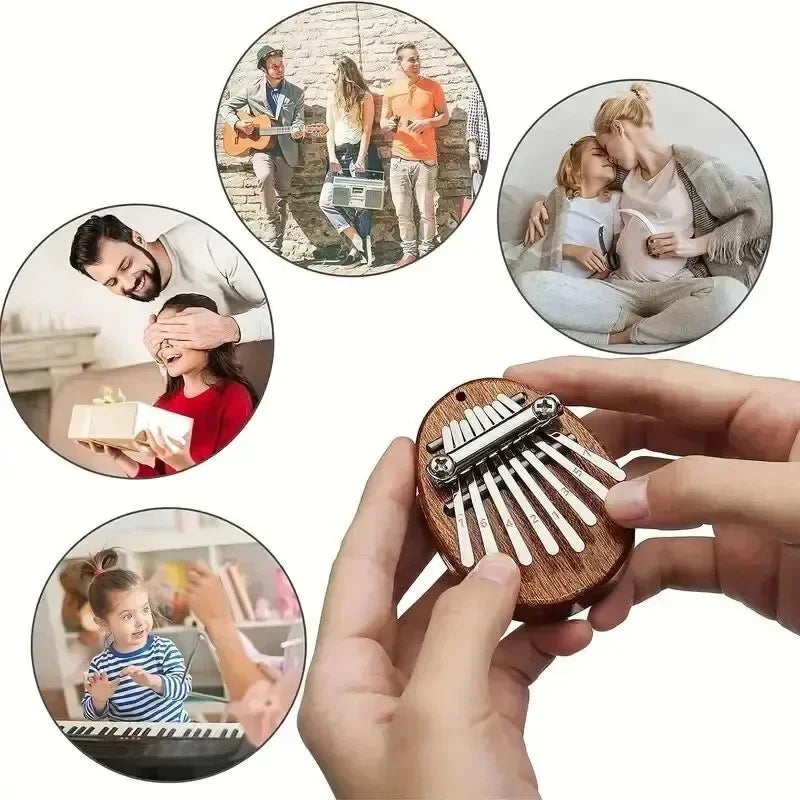 8 Key Mini Wood Kalimba High Quality Exquisite Finger Thumb Piano Marimba Musical Good Accessories Pendant Gift Oasis Select
