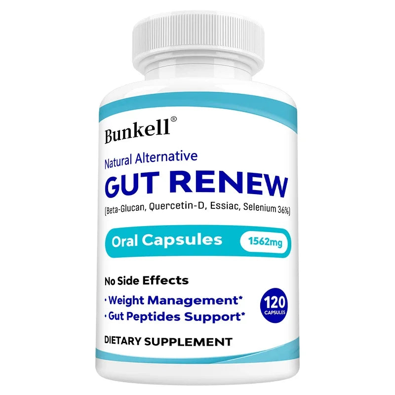 Bunkell Gut Health Supplement – Probiotic, Liver Detox & Immune Support Probiotic Supplement Oasis Select 120 count 5 bottle