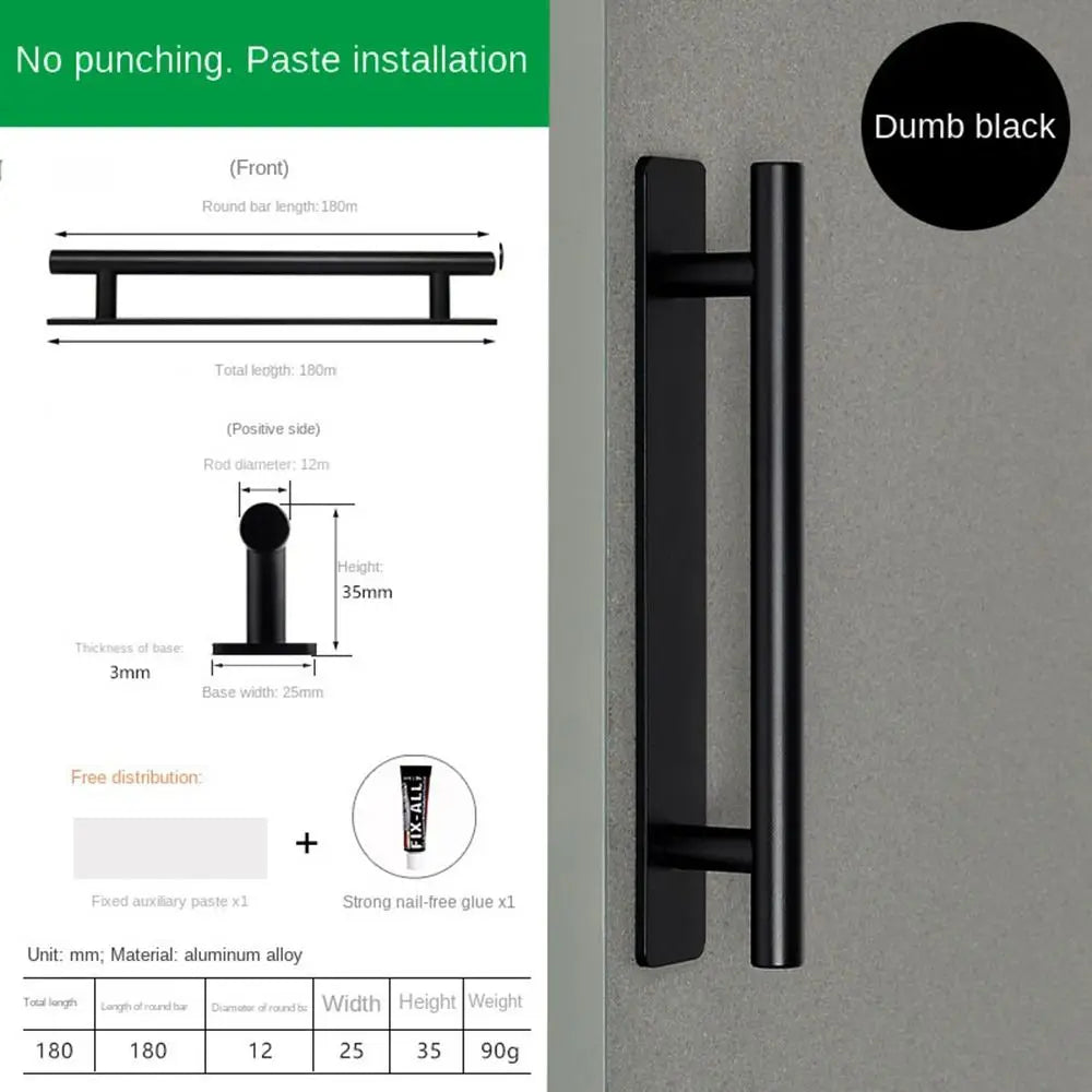 Aluminium Alloy Self-Adhesive Sliding Door Handle – No Drill