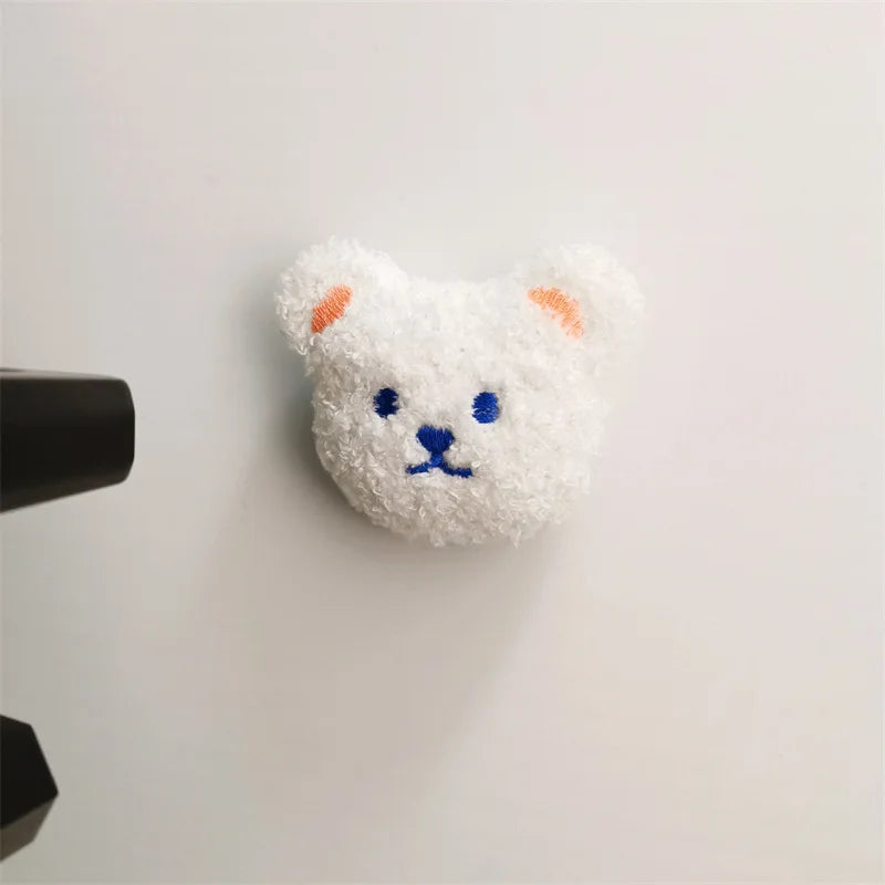Ins Korean Bear Children's Room Door Rear Handle Silent Anti-collision Sticker Cushion Anti-Bump Wall Protector Door Stopper Oasis Select White Bear
